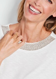 T-shirt orné de pierres précieuses thumbnail 5