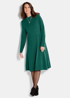 Robe en tricot à la coupe féminine en A thumbnail 2