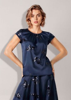 Satinbluse mit Paillettenmotiven thumbnail 2