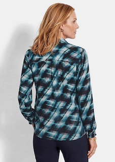 Bluse aus reiner Viskose mit Smokdetails thumbnail 3
