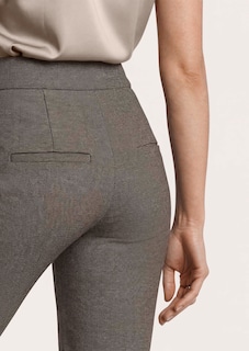 Jerseyhose in Bootcut-Form mit Glanzeffekt thumbnail 6