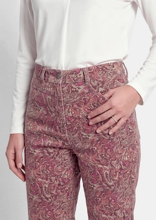 Pantalon en velours côtelé LOUISA à motif cachemire thumbnail 5