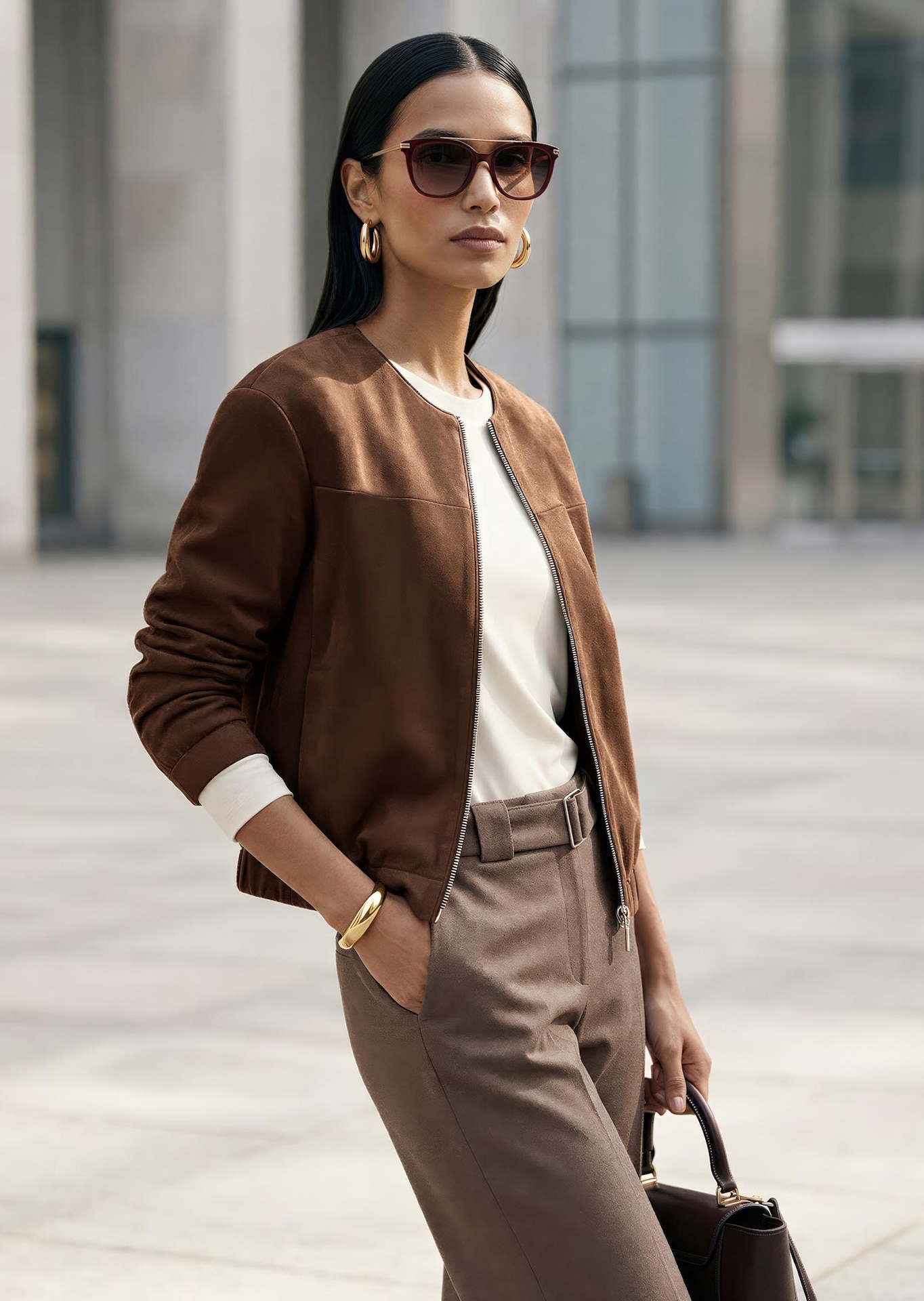 Blouson aspect velours