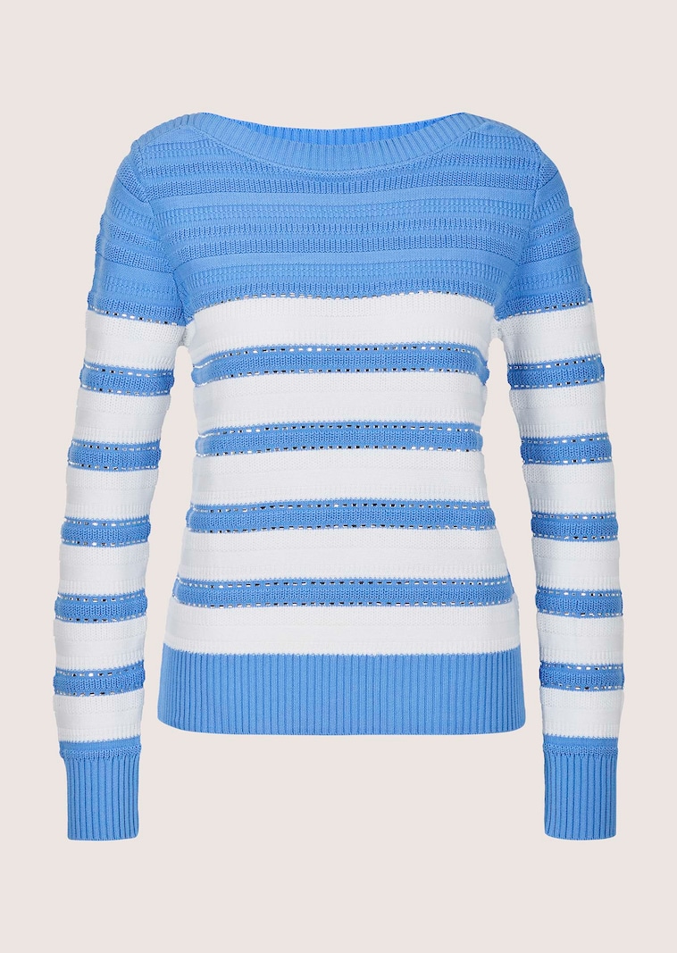 Gestreifter Pullover mit Pailletten