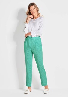 Gemusterte Schlupfhose SARA mit Minimalprint thumbnail 2