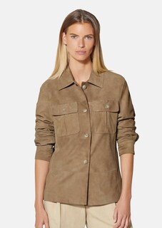 Veste en cuir velours de chèvre thumbnail 2