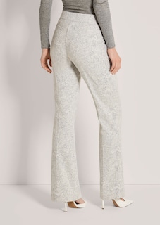 Zachte broek van jacquard met paisleydessin thumbnail 4