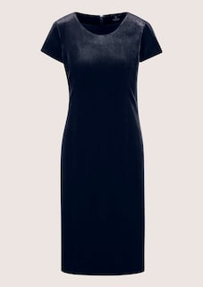 Robe fourreau classique en velours thumbnail 7