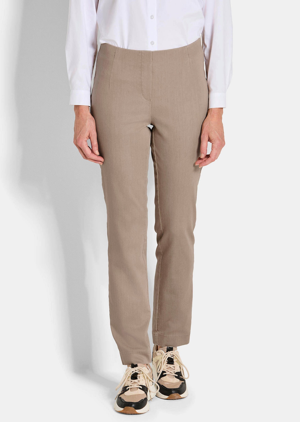 Pantalon en bengaline LOUISA, aspect jean