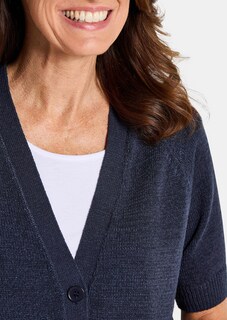 Strickjacke aus kühlem Bändchengarn thumbnail 5