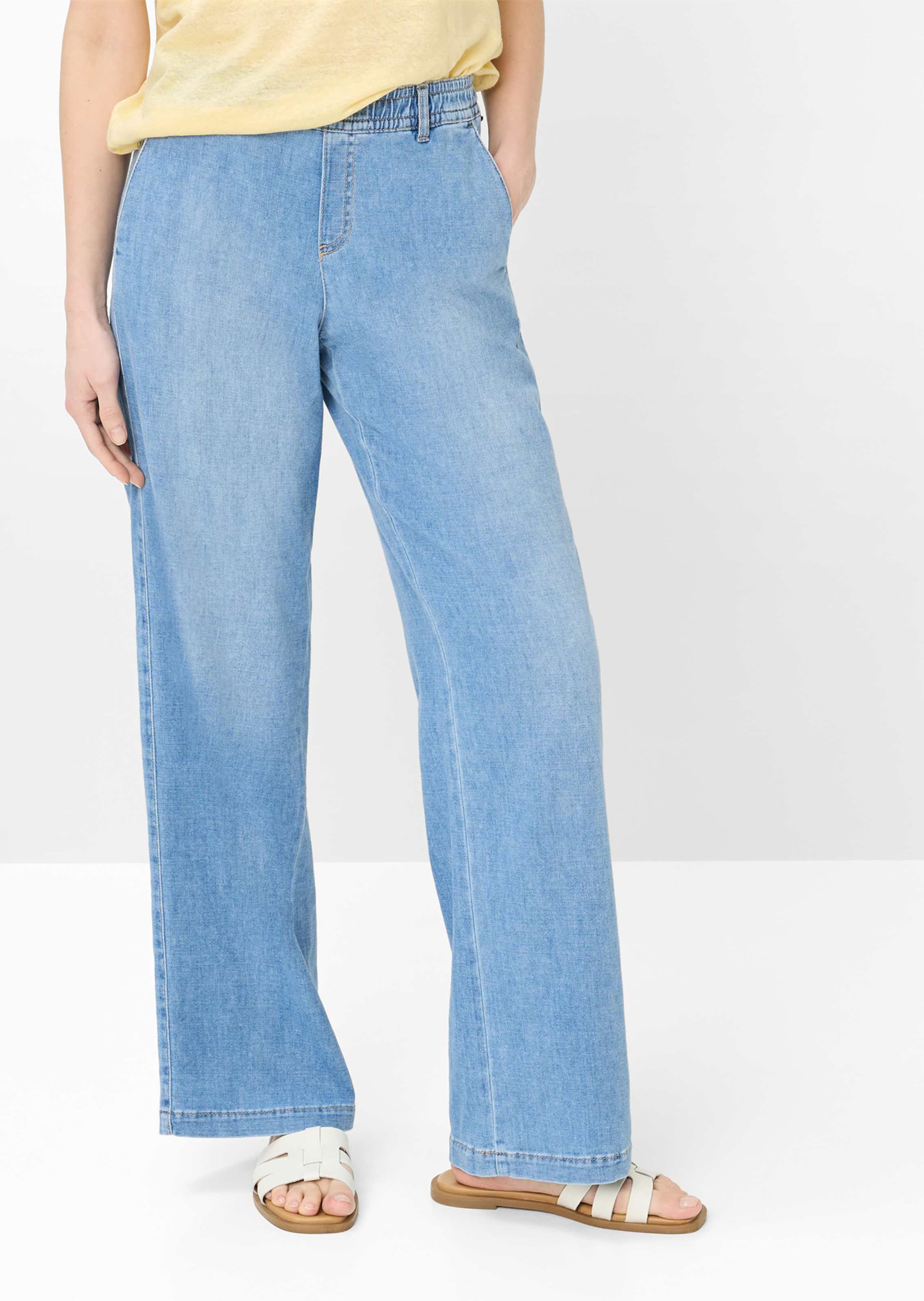 Weite Schlupfhose in leichter Denim-Qualität
