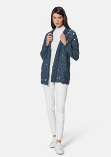 Verschlusslose Strickjacke im Makramé-Stil thumbnail 3