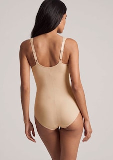 Shaping bodysuit with built-in non-wired bra thumbnail 3