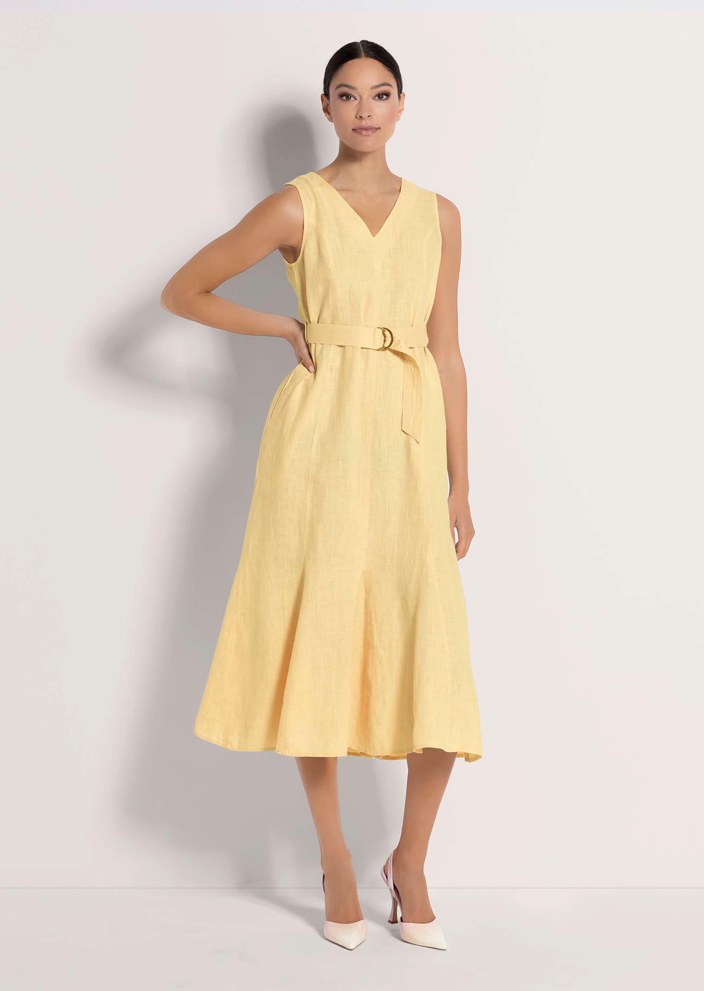 Ärmelloses Leinenkleid
