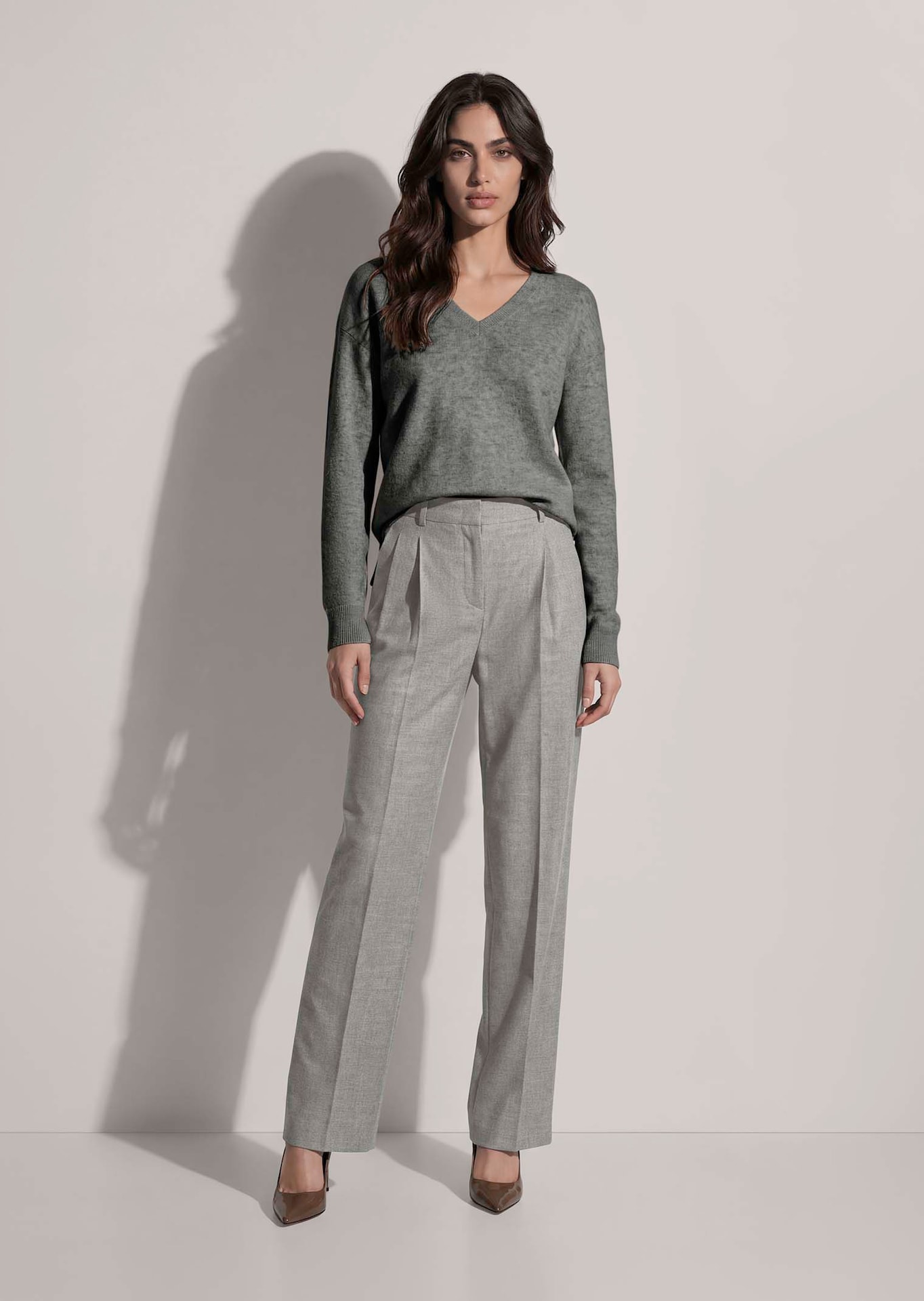 Pull en V en bon cachemire
