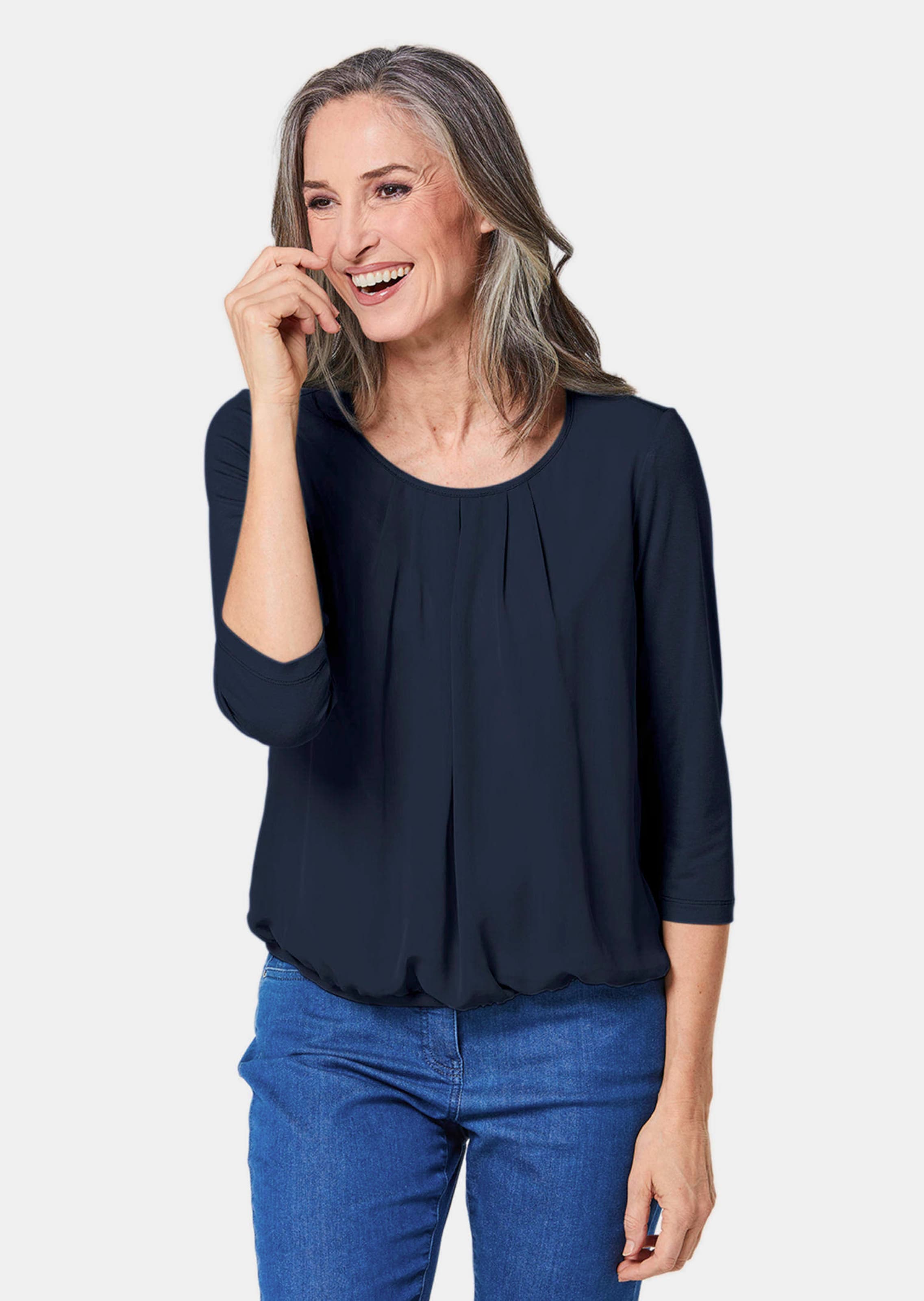 Verzorgd shirt in elegante blouselook
