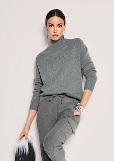 Stehkragen-Pullover in edler Melange thumbnail 5