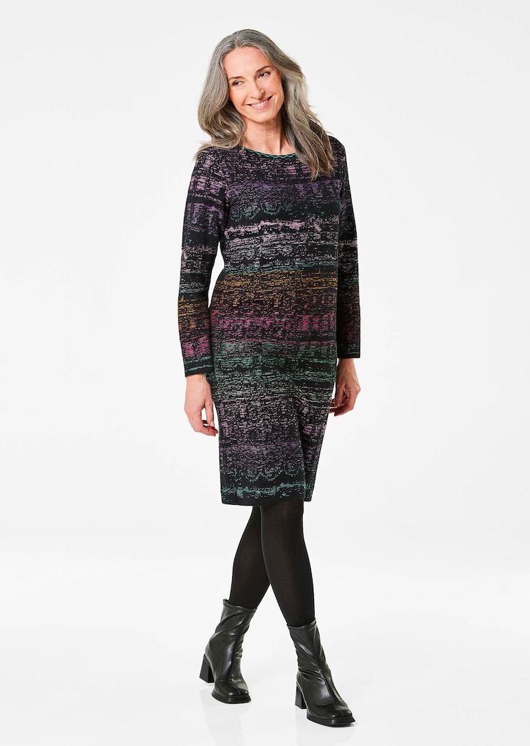 Robe en tricot avec motif jacquard