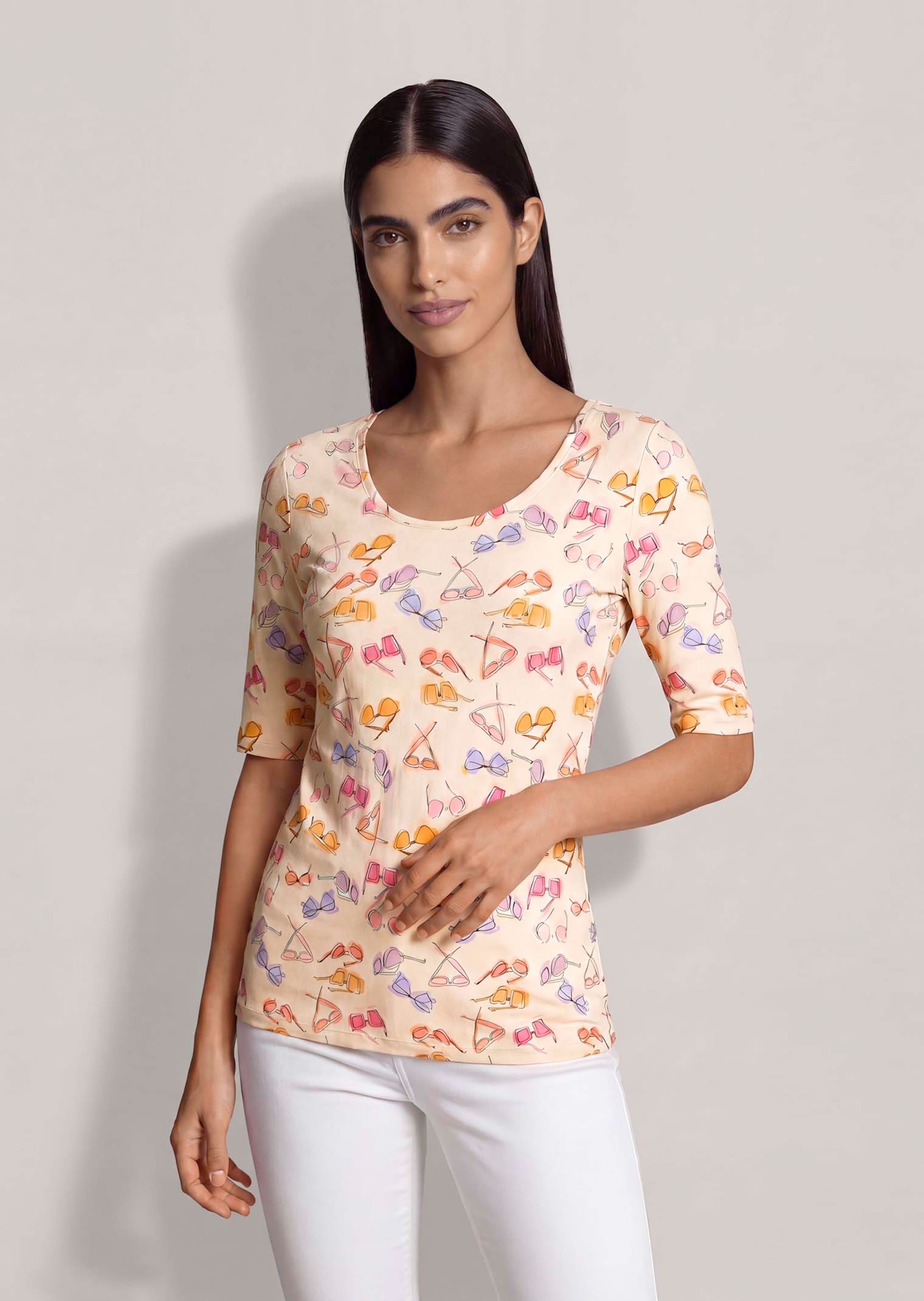 Kurzarm-Shirt mit Sommerprint