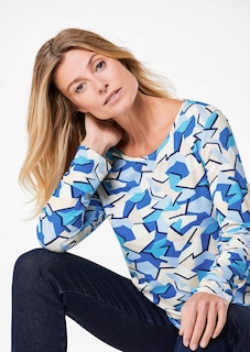 Langarmshirt mit auffälligem Muster thumbnail 5