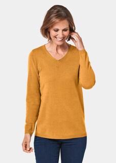 Schöner V-Pullover mit Merinoschurwolle thumbnail 1