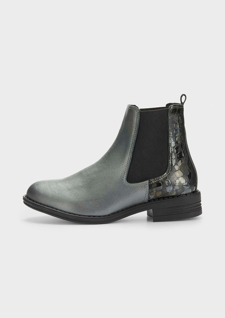 Chelsea Boots mit Animal-Prägung