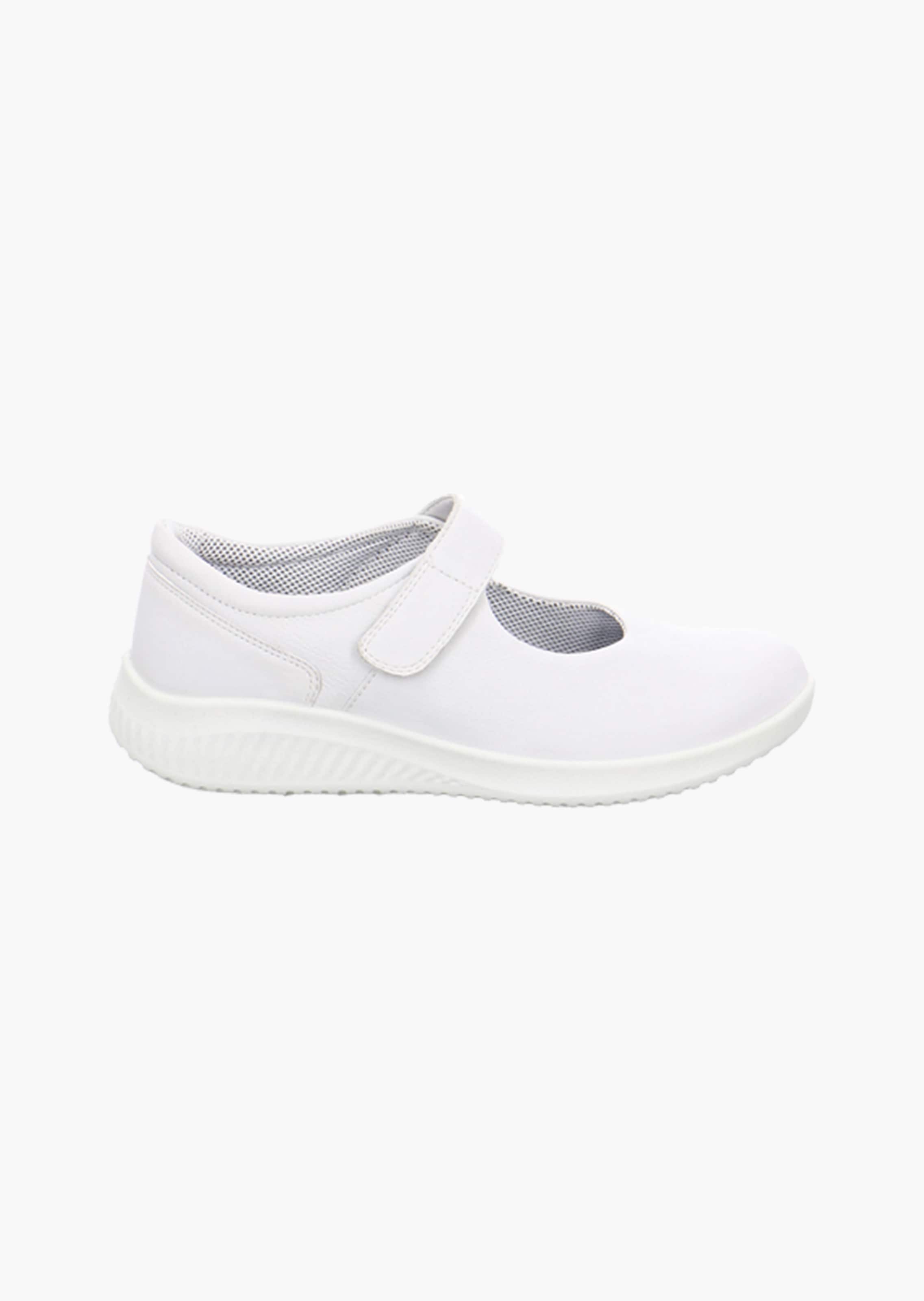 Slipper aus Leder mit Klettverschlussriemen