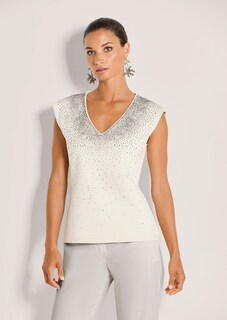 Strass-Shirt mit V-Ausschnitt thumbnail 2