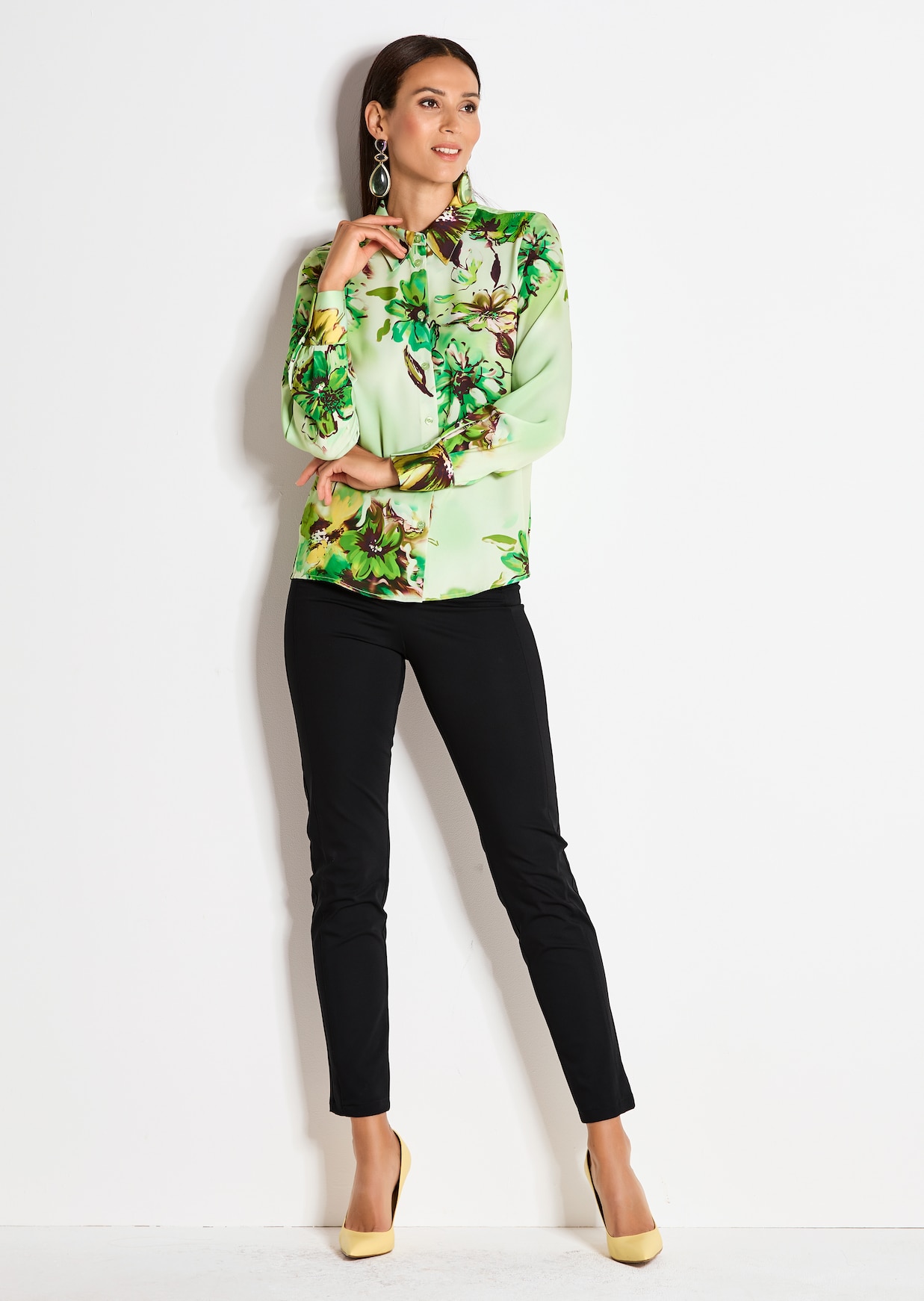 Bluse mit floralem Muster