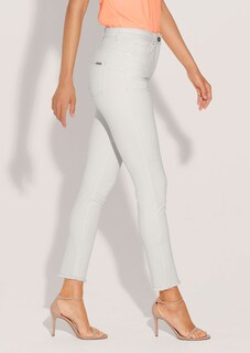 Jeans met fijne franjezoom thumbnail 4