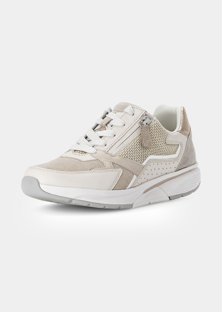 Sneakers en cuir avec zip