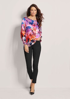 Seidenbluse mit Floral-Druck thumbnail 3