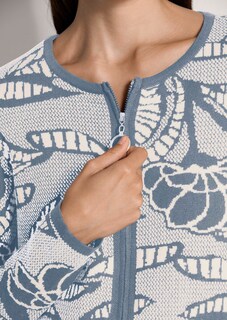 Blazer en maille à imprimé jacquard et zip thumbnail 6