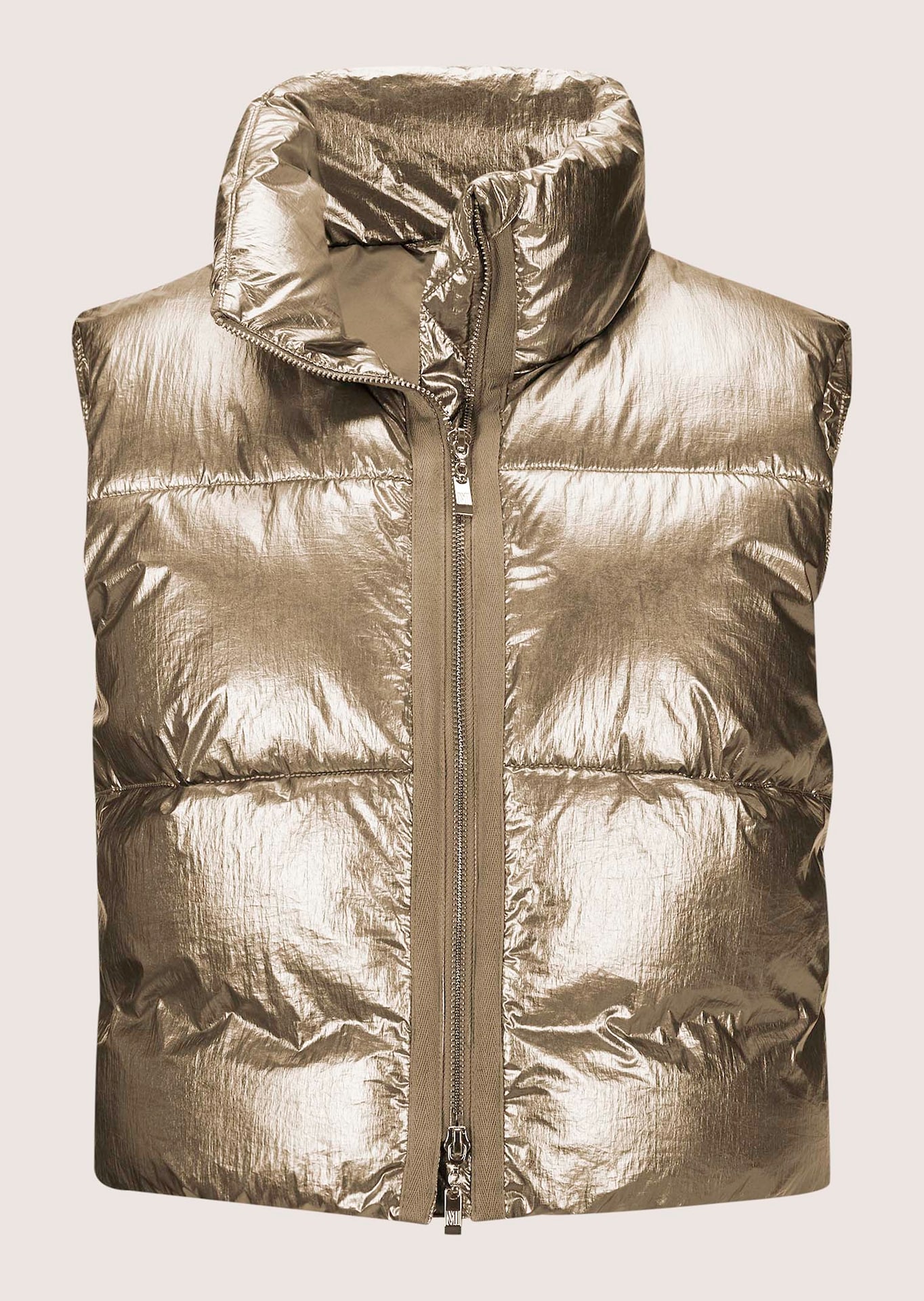 Gilet matelassé court style métallisé