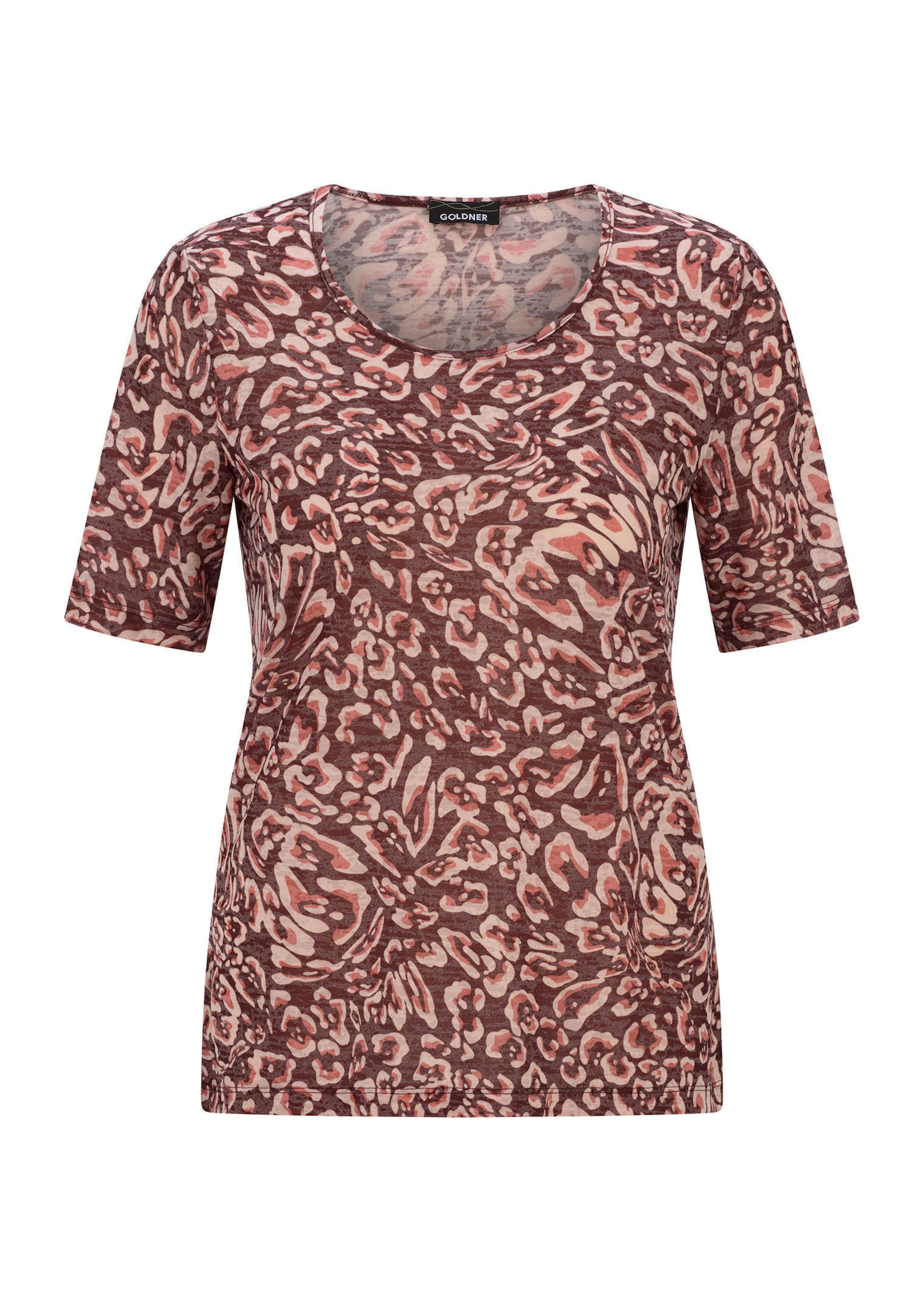 Shirt van viscose met abstracte bloemenprint