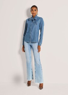 Jeansbluse mit Schluppe thumbnail 3