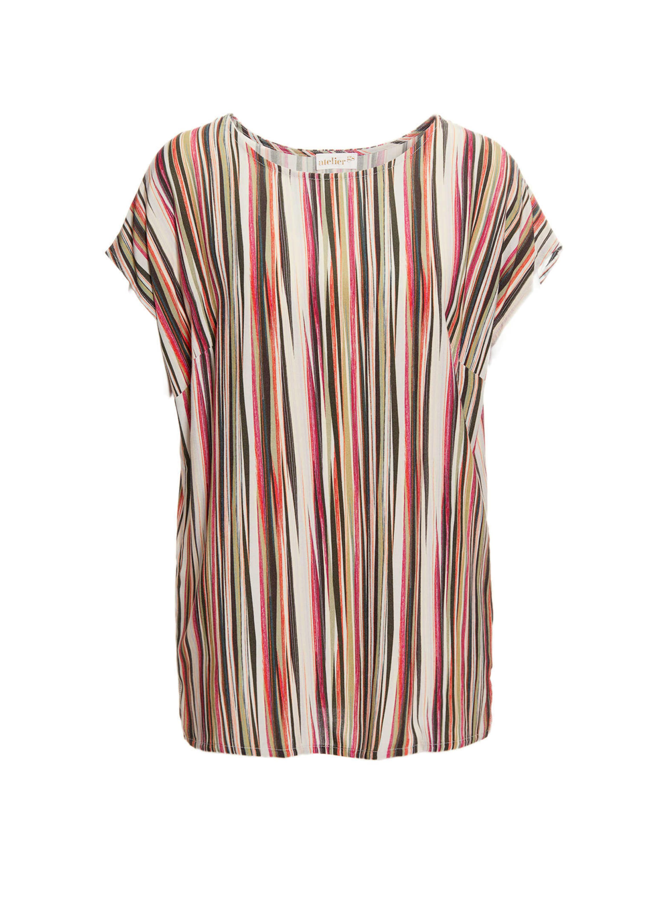 Druckbluse mit Streifendruck