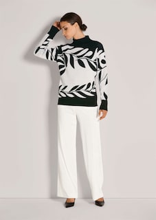 Jacquard-Pullover mit floralem Muster thumbnail 3