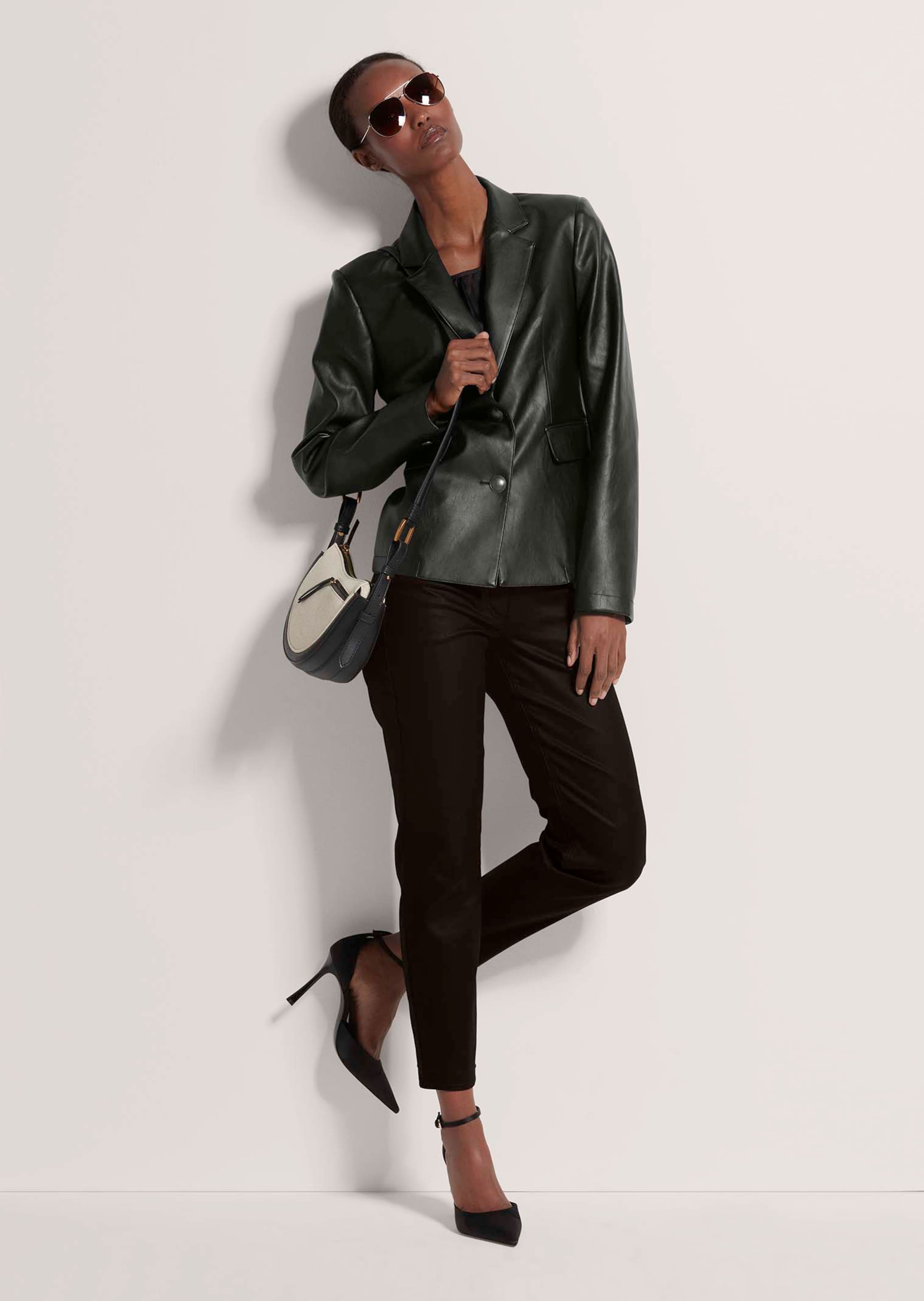 Blazer aus Leder-Imitat thumbnail 5