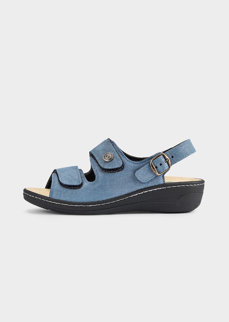 Sandalen aus Leder mit Naturkork-Fußbett