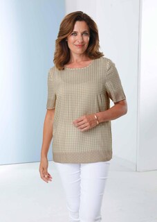 Gedessineerde blouse van hoogwaardige viscose thumbnail 5