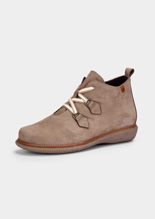 Stiefeletten aus echtem Leder mit breiter Schnürung thumbnail 1