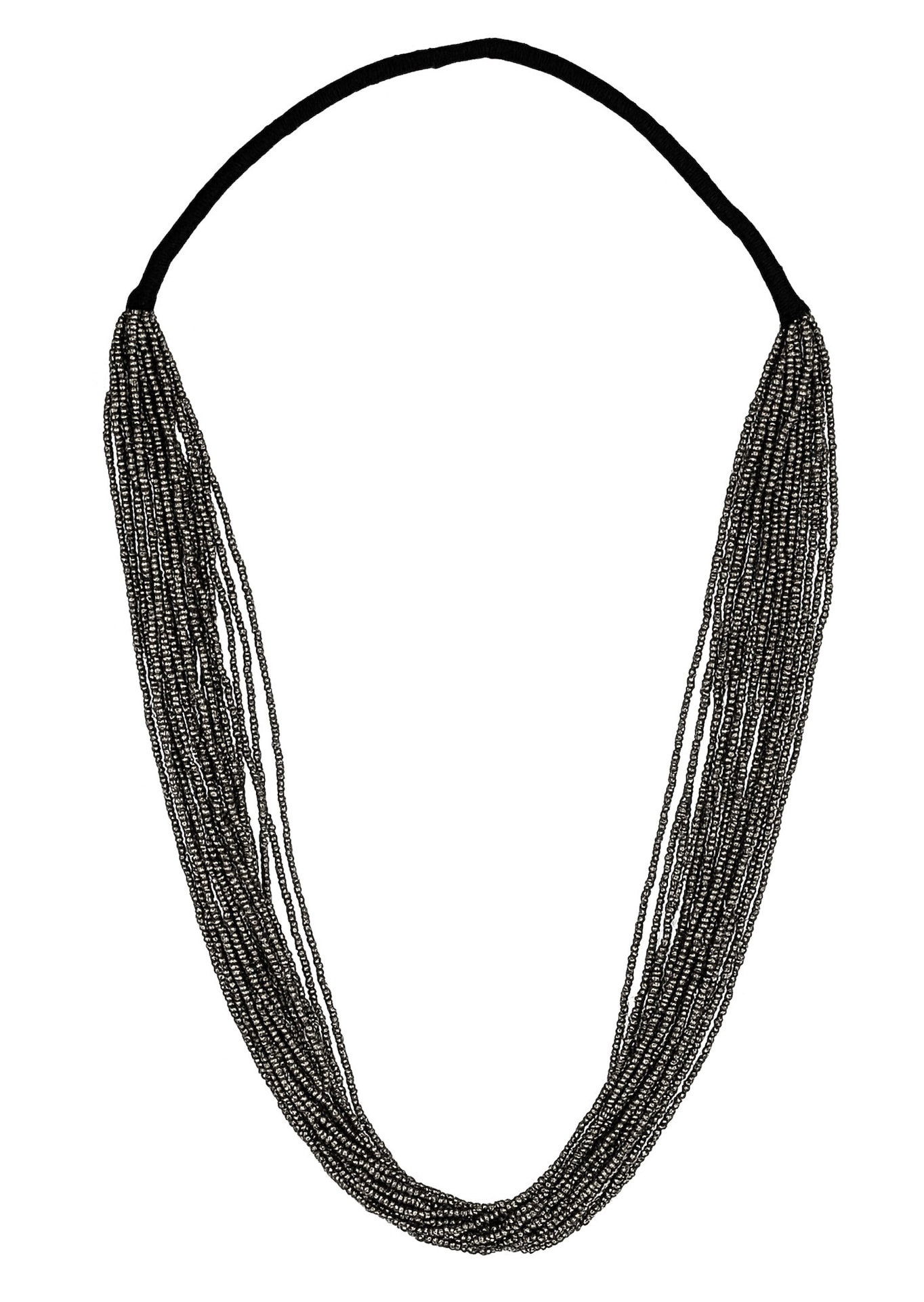 Meerrijige ketting met glasparels