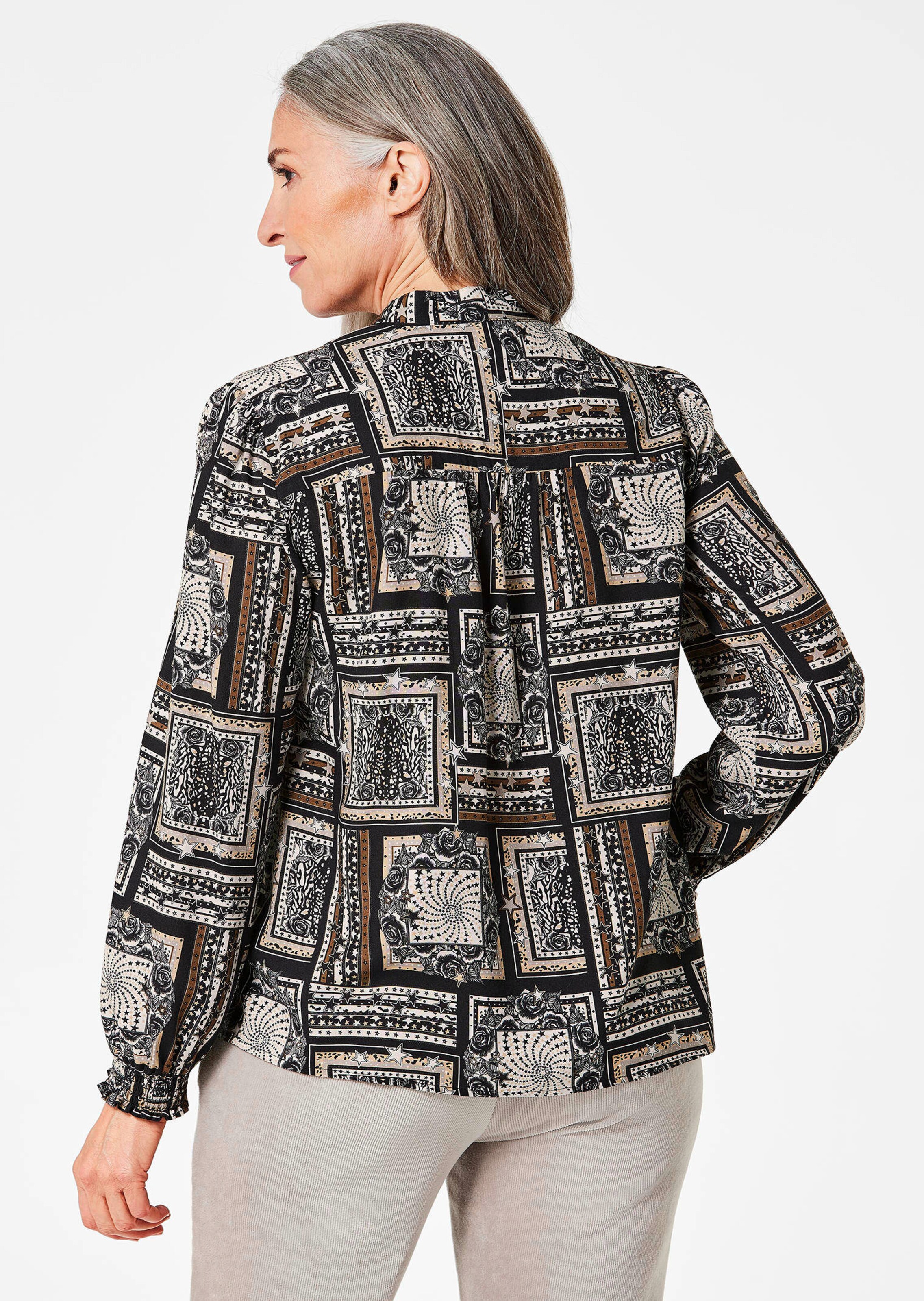 Gedessineerde blouse met tuniekhals thumbnail 3