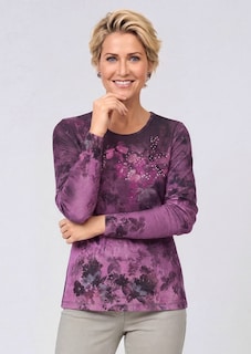 Langarmshirt mit bunten Glitzersteinen thumbnail 7