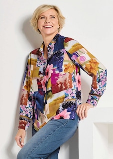 Hemdbluse aus Viskose im Mustermix thumbnail 7