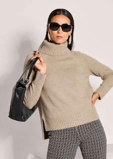 Rollkragen-Pullover in modischer Kurzform thumbnail 5