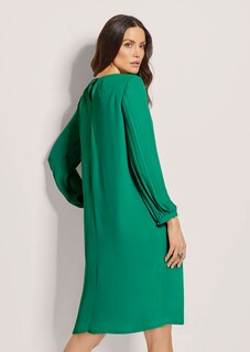 Kleid in H-Linie mit Plissee-Ärmeln thumbnail 4