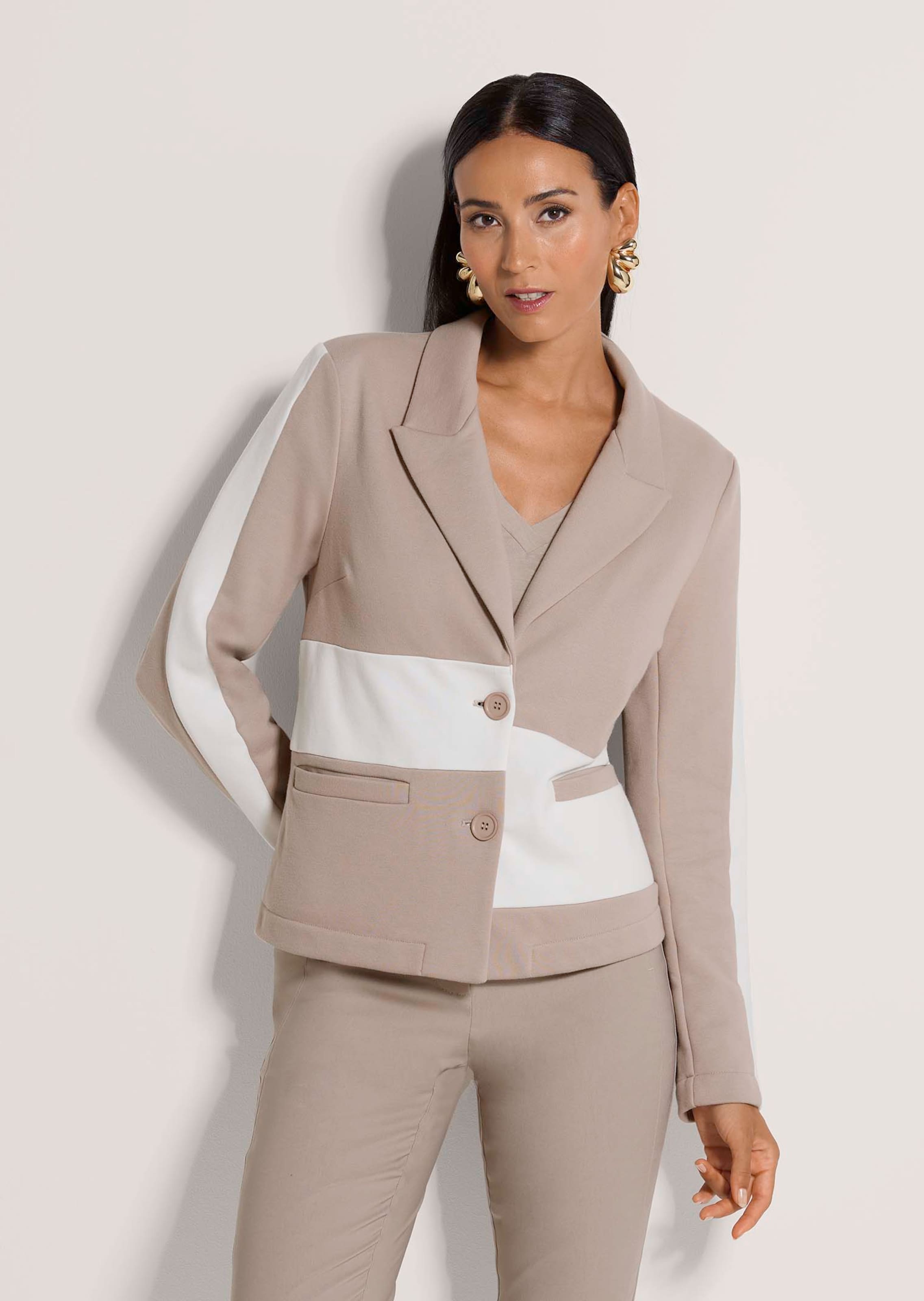 Shirtjacke mit Blockstreifen