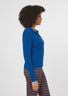 Long-sleeved rib-knit cardigan thumbnail 4